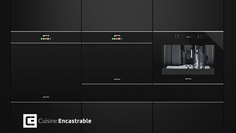 Ensemble four et micro-ondes noir