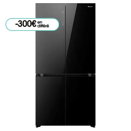 Réfrigérateur américain Hisense Noir RQ768N4GBE FreshFit