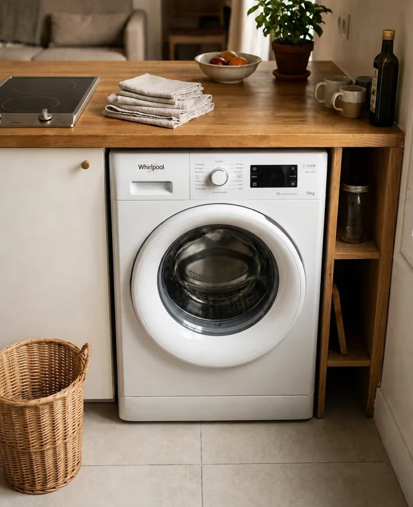 Lave-linge Whirlpool Freshcare intégré sous plan