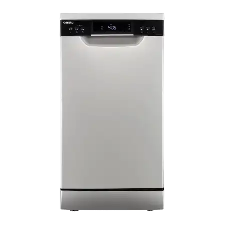 Lave-vaisselle 45 cm pose libre Valberg 10S44 B SAD929C, 10 couverts, classe B, silver